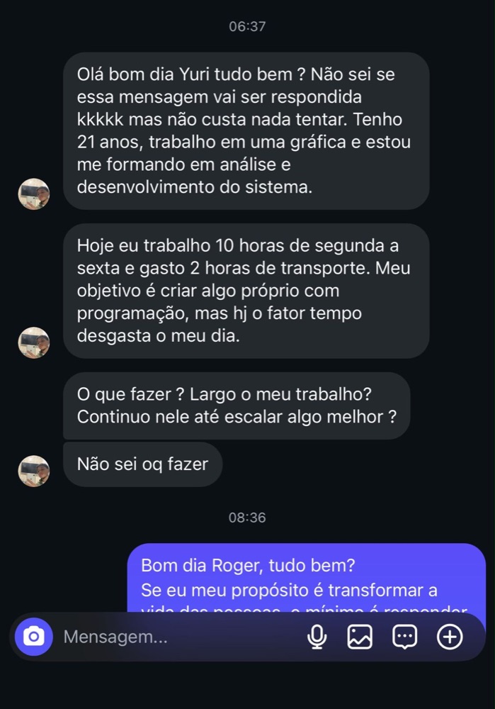 Depoimento sobre Yuri Fortes