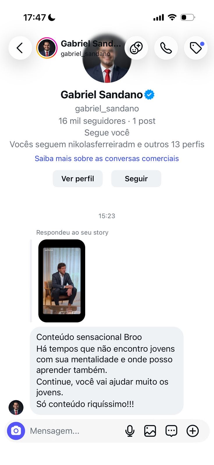Depoimento sobre Yuri Fortes