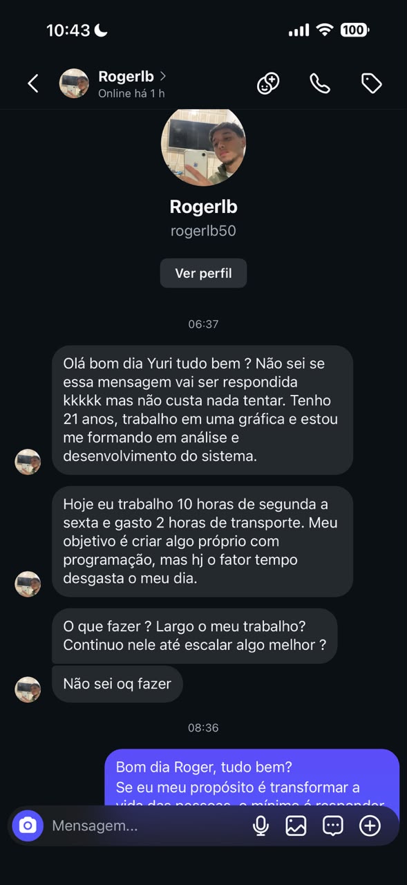 Depoimento sobre Yuri Fortes